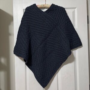 Aran knit poncho from Ireland